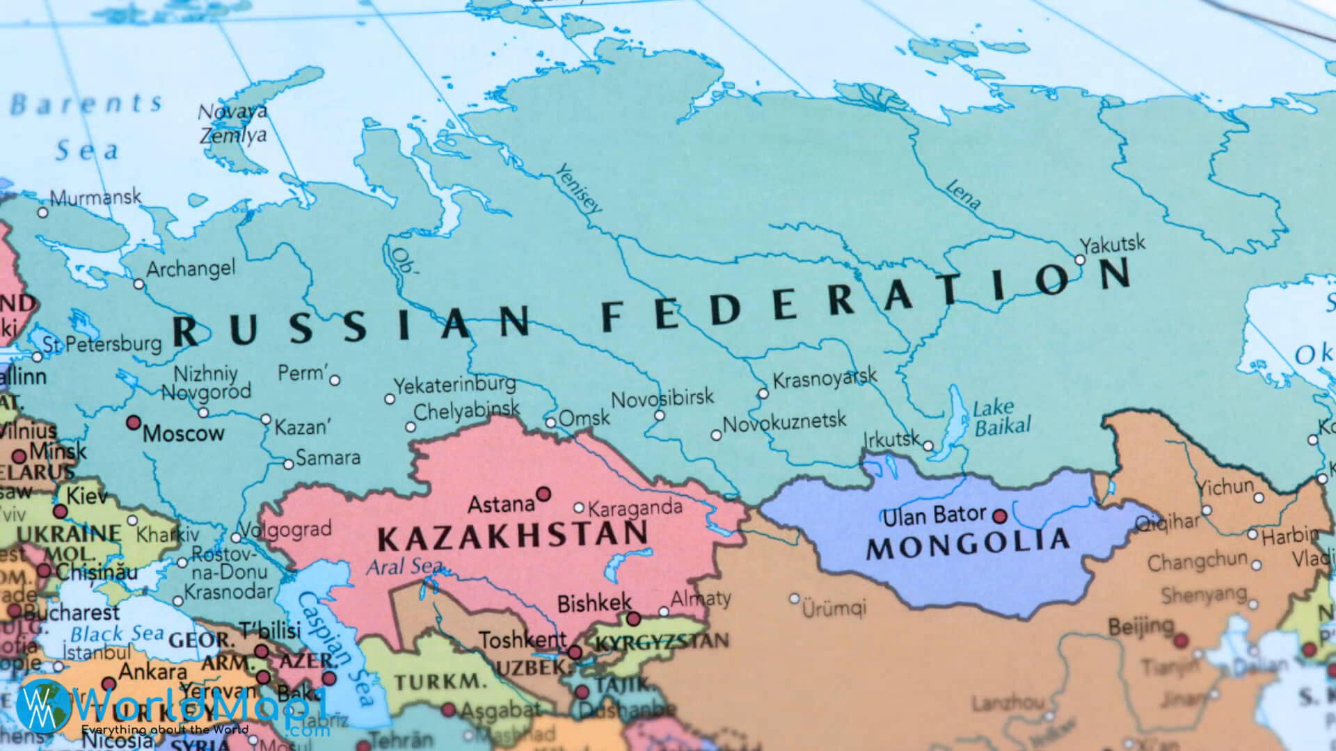 Russian Federation Map De La Russie WHKRQ Of.